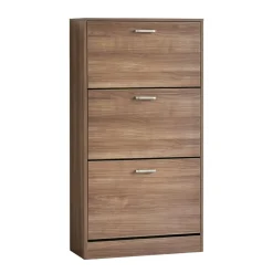 Scarpiera 3 Ante Salvaspazio in MDF Effetto Quercia h118x60x24 cm
