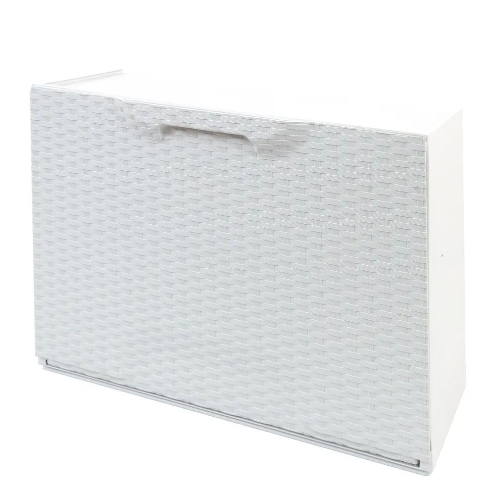 Scarpiera Bianca Linea Rattan