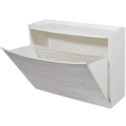 Scarpiera Effetto legno bianco Linea Wood