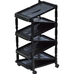 Scarpiera Estensibile ZIP 7 Posti Nero h62,5x36x30 cm