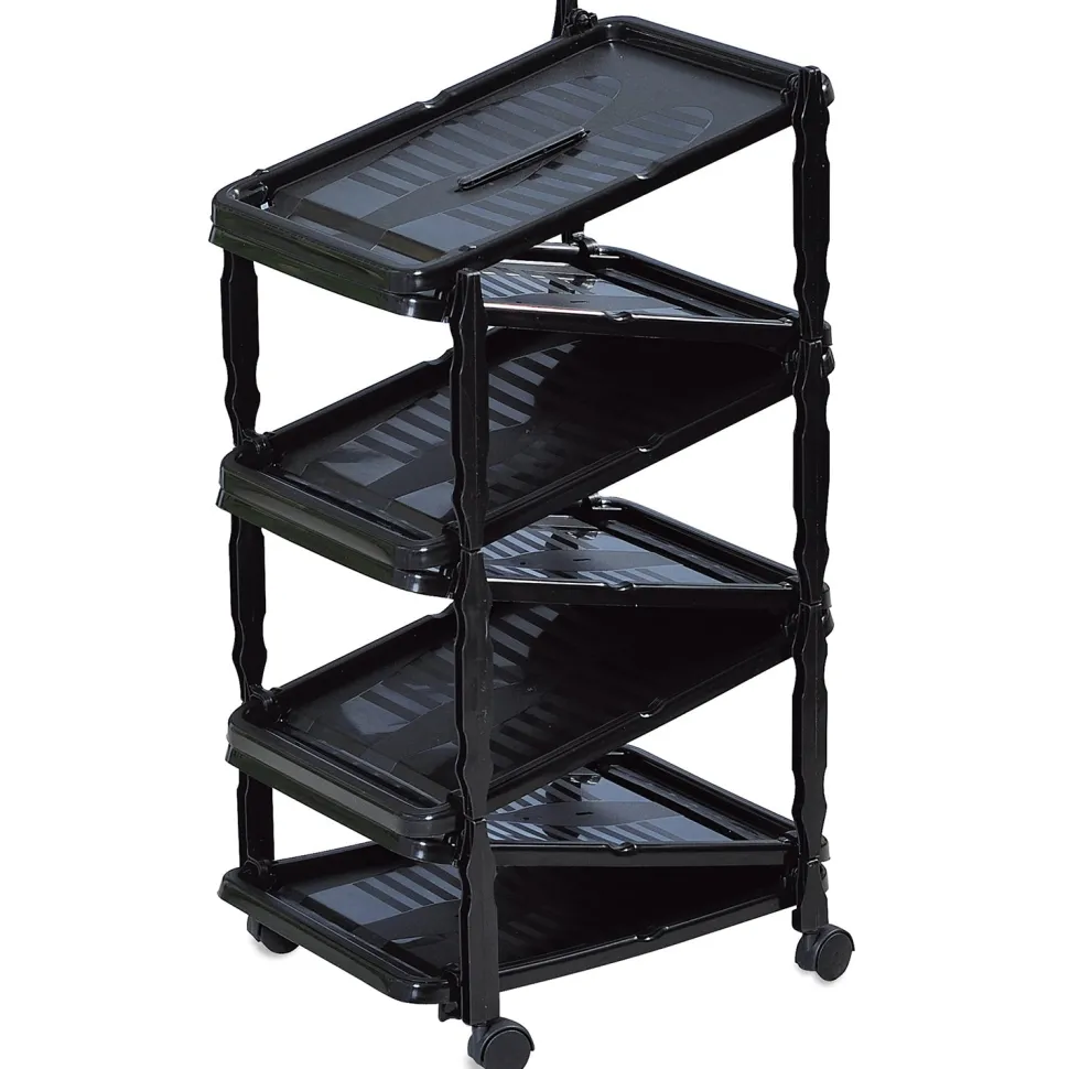 Scarpiera Estensibile ZIP 7 Posti Nero h62,5x36x30 cm