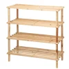 Scarpiera in legno di abete 4 ripiani 12 posti Linea Woodhandy