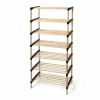 Scarpiera multiuso 7 ripiani in legno di pino 3 in 1 Linea Woodpine