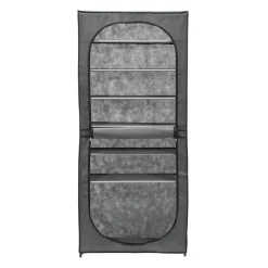 Scarpiera 7 Ripiani in Metallo e TNT 21 Posti Grigio Scuro h160x68x30 cm