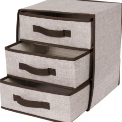 Scatola Organizer in Tnt ripiegabile con 3 cassetti