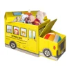 Scatola Portaoggetti Salvaspazio a Forma di Scuolabus per Giocattoli Linea Baby Cute