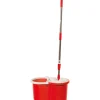 Scopa Lavapavimenti e secchio RotoSpin Inox 12 litri