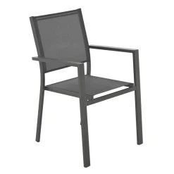 Sedia da giardino in Acciaio Antracite h86x54x54 cm
