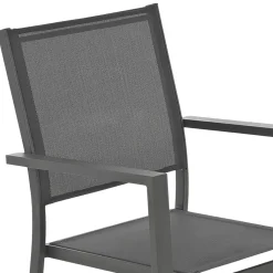 Sedia da giardino in Acciaio Antracite h86x54x54 cm
