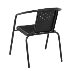 Sedia da giardino in acciaio Nero