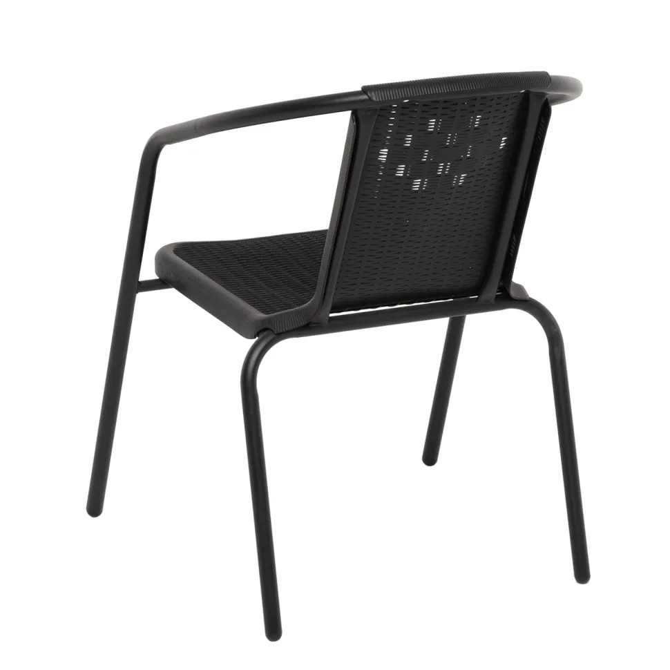 Sedia da giardino in acciaio Nero