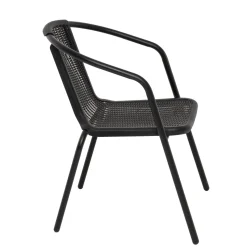 Sedia da giardino in acciaio Nero