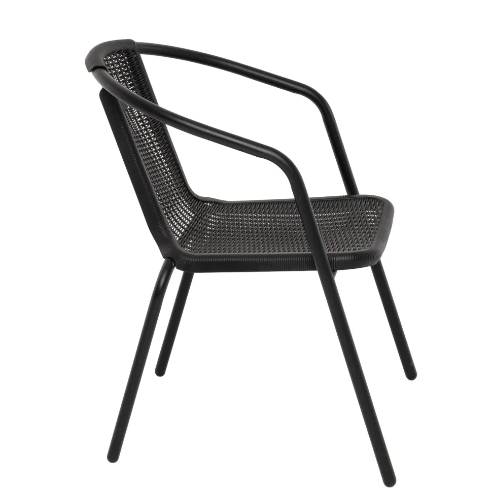 Sedia da giardino in acciaio Nero
