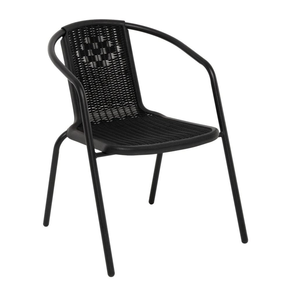 Sedia da giardino in acciaio Nero