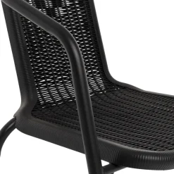 Sedia da giardino in acciaio Nero