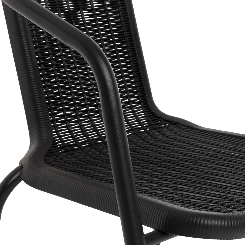 Sedia da giardino in acciaio Nero