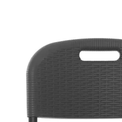 Sedia da giardino Richiudibile Effetto Rattan Antracite