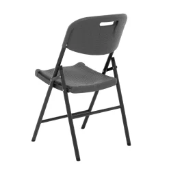Sedia da giardino Richiudibile Effetto Rattan Antracite