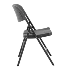 Sedia da giardino Richiudibile Effetto Rattan Antracite