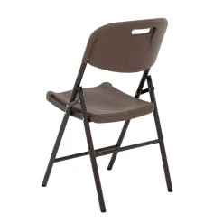 Sedia da giardino Richiudibile Effetto Rattan Marrone