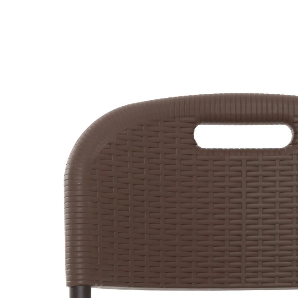 Sedia da giardino Richiudibile Effetto Rattan Marrone