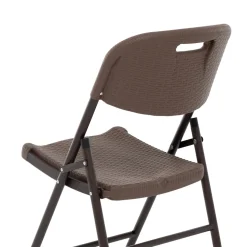 Sedia da giardino Richiudibile Effetto Rattan Marrone
