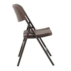 Sedia da giardino Richiudibile Effetto Rattan Marrone