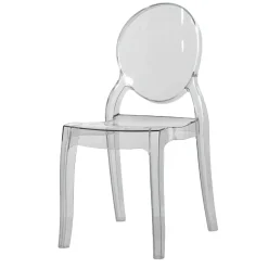 Sedia da pranzo in Polipropilene Trasparente