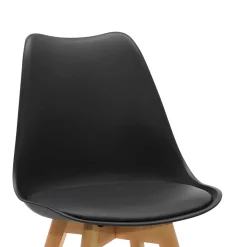 Sedia Design Scandinavo con Gambe in Legno Nera