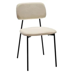 Sedia Imbottita Moderna Crema h78x44x49 cm