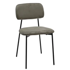 Sedia Imbottita Moderna Grigio Scuro h78x44x49 cm