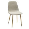 Sedia Imbottita Moderna in Tessuto Beige h86x44x54 cm
