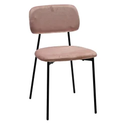 Sedia Imbottita Moderna Rosa h78x44x49 cm