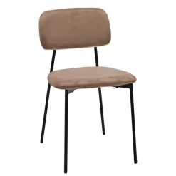 Sedia Imbottita Moderna Tortora h78x44x49 cm