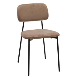 Sedia Imbottita Moderna Tortora h78x44x49 cm