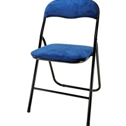 Sedia in velluto pieghevole Blu