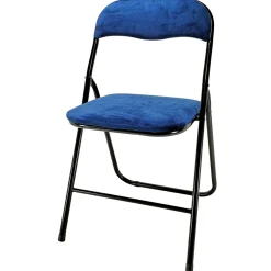 Sedia in velluto pieghevole Blu