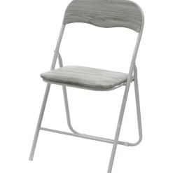 Sedia Pieghevole Bianco Effetto Legno