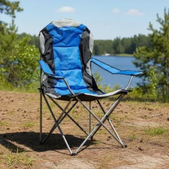 Sedia Pieghevole con Sacca da Campeggio h105x59x59 cm