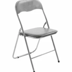 Sedia pieghevole grigio e silver