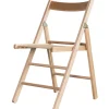 Sedia pieghevole in legno di faggio Naturale