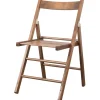 Sedia pieghevole in legno di faggio Noce