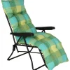 Sedia Sdraio pieghevole Garden Tonda con cuscino Flock