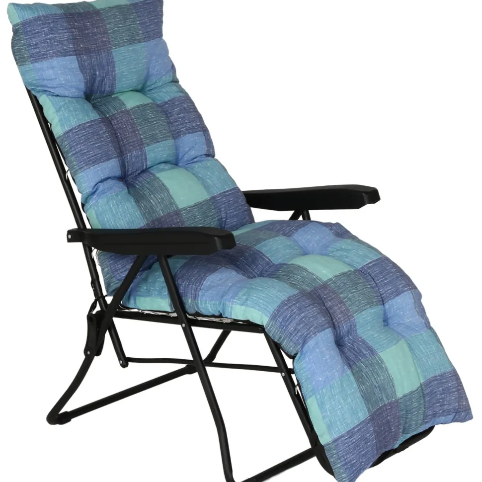 Sedia Sdraio pieghevole Garden Tonda con cuscino Flock