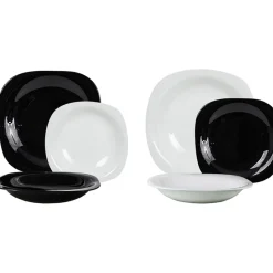 Servizio di piatti Carine Black & white 18 pezzi