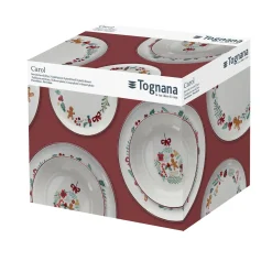 Servizio di piatti Carol in porcellana Linea Edge 12 pezzi