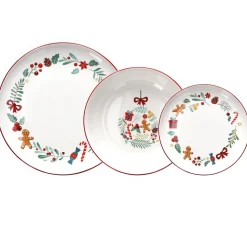 Servizio di piatti Carol in porcellana Linea Edge 12 pezzi