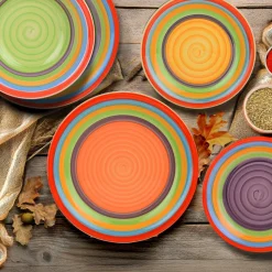 Servizio di piatti Circle Mix in Stoneware 12 pezzi