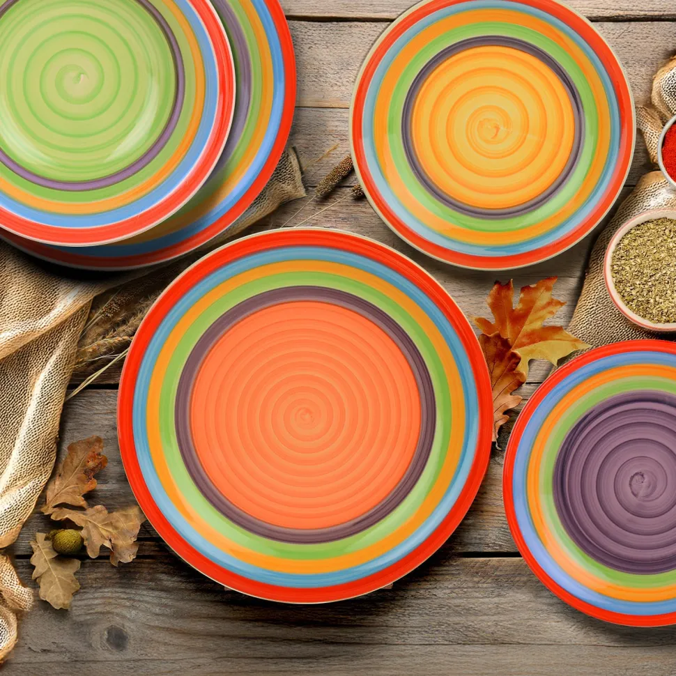 Servizio di piatti Circle Mix in Stoneware 12 pezzi