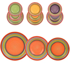 Servizio di piatti Circle Mix in Stoneware 12 pezzi